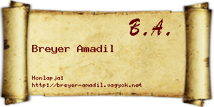 Breyer Amadil névjegykártya